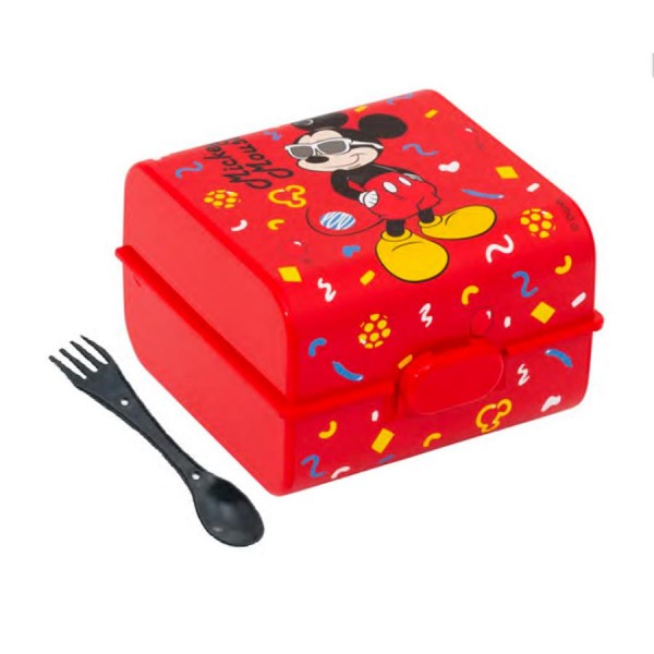 (Net) Herevin Small Lunch Box - Mickey Mouse ( Red)