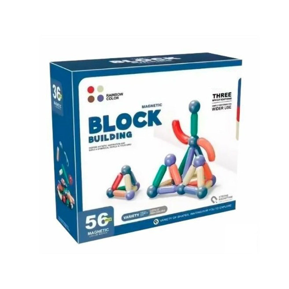 YouGoodBlocks Block Building Magnetic Tubes 56PCS - 8832