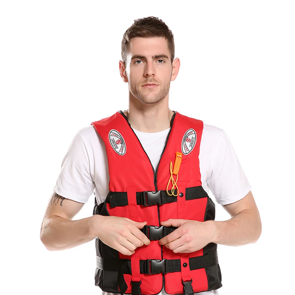 Life Jacket Water Sports Safety Vests Surfing Swimming Buoys Lifeguard With Whistle X Large