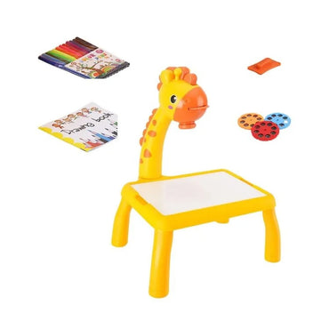 Kids Led Projector Drawing Table Toy Set Art Painting Board Table Light Toy Educational Learning