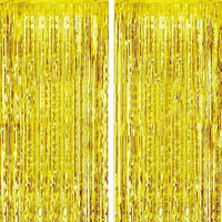 Gold Foil Fringe Curtain For Party  Decorations 1m x 2m / 223530