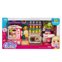 Kitchen Furniture Set With A Coffee Machine And A Doll