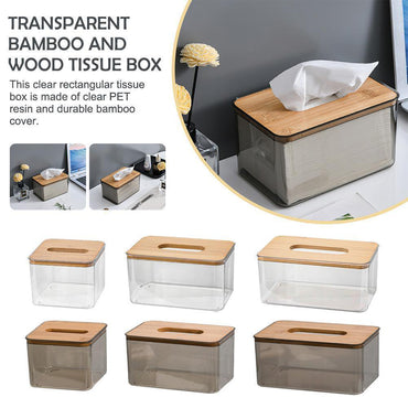 Japanese Style Wooden Lid Napkin Tissue Box - Elevate Your Home Decor with Elegance