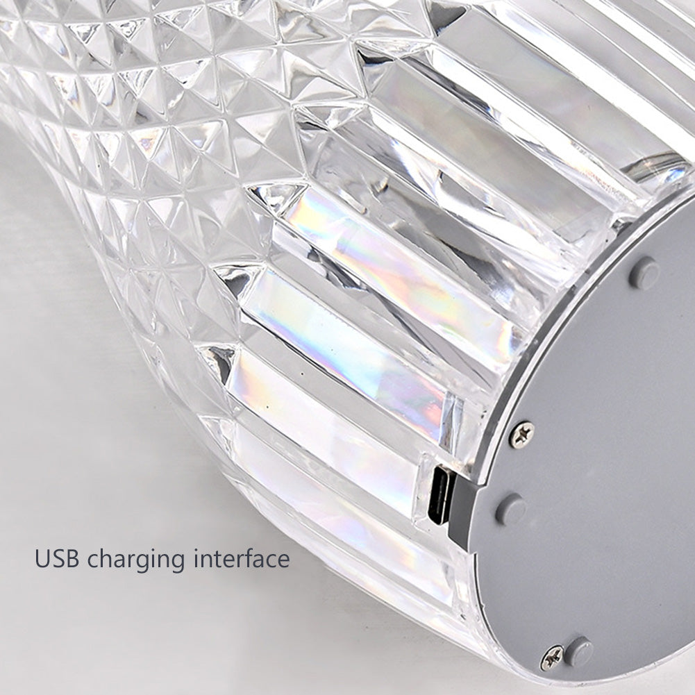 (NET) Vase Shape Atmosphere Crystal Lamp Diamond Table Lamp Home Decorations LED Lights / 75648