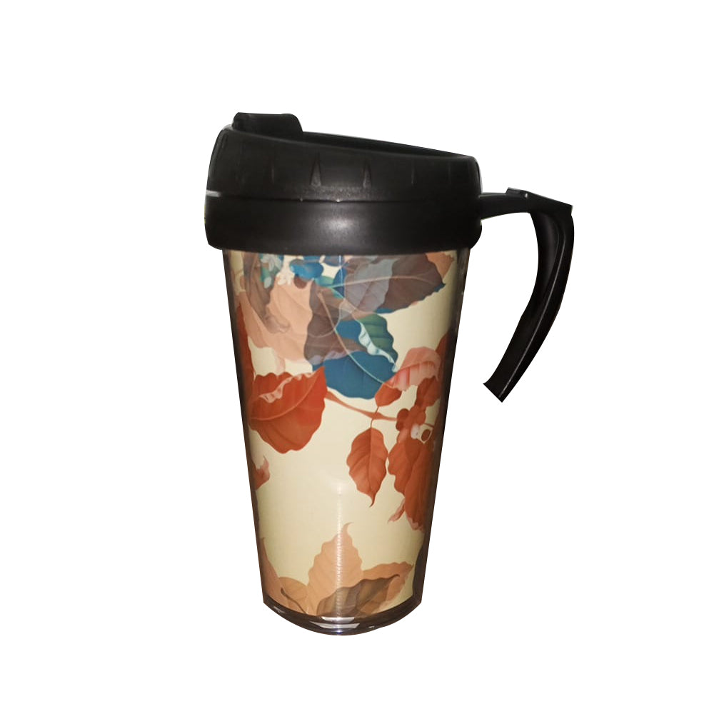 (Net) ) Herevin Decorated Coffee Mug - Flowers 500 ML