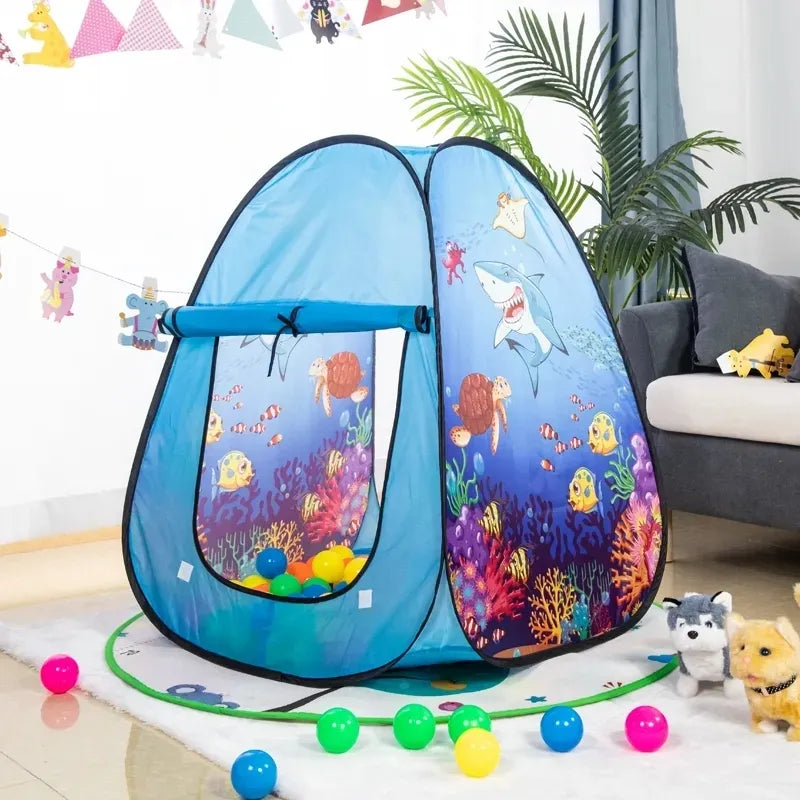 (Net) Aqua Design Indoor and Outdoor Big Tent Play House - Fun, Educational, and Safe for Kids