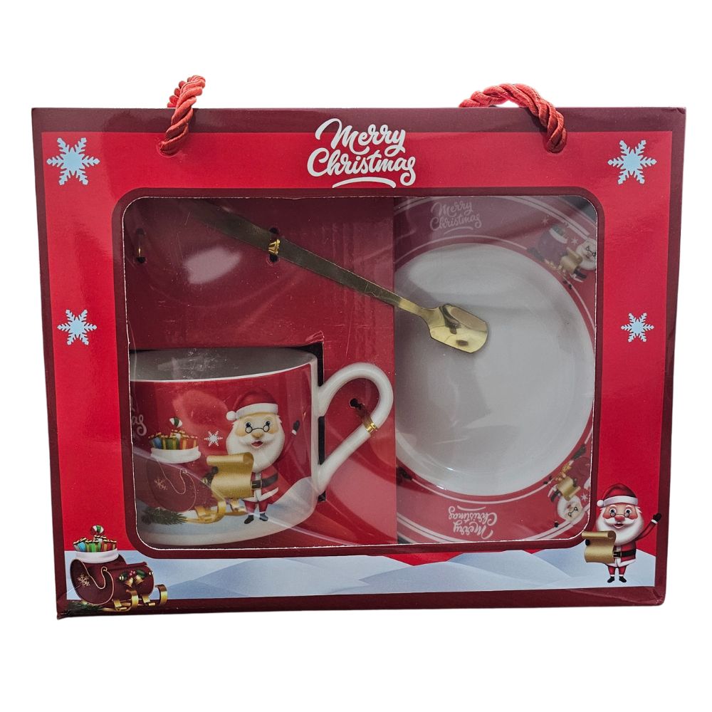 (Net) Christmas Mug Gift Set of 3 pcs