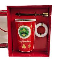 (Net) Christmas Mug Gift with Spoon