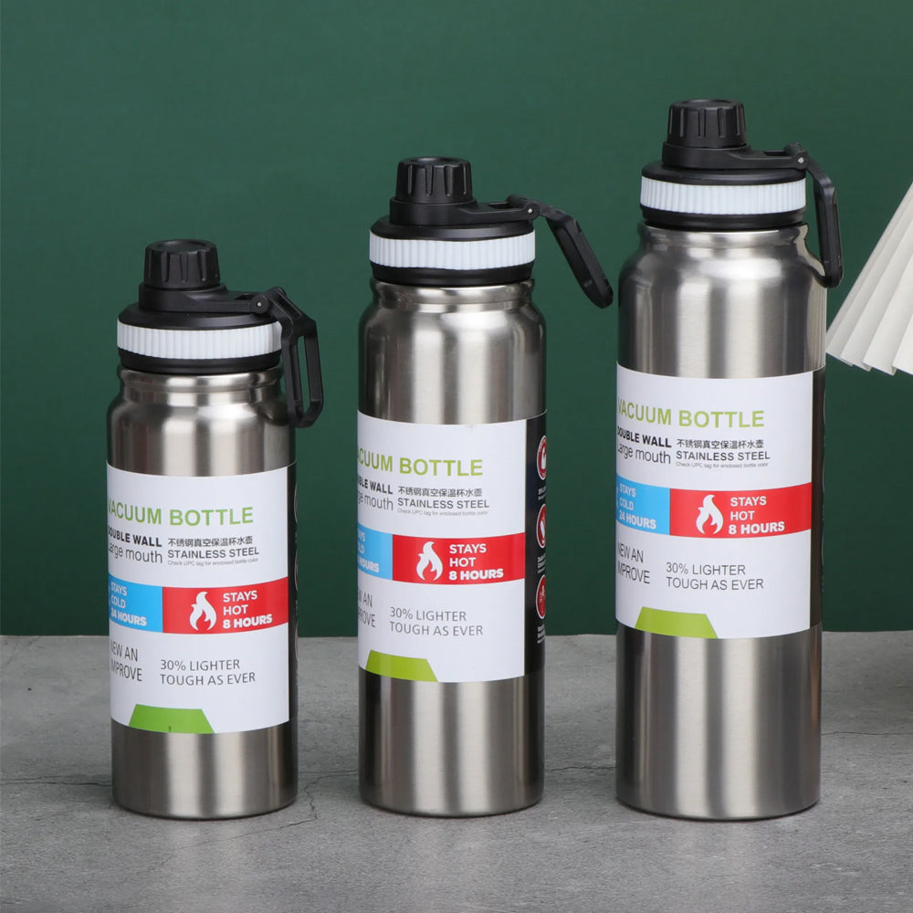 (Net) 1000ML  Stainless Steel Vacuum Bottle - Stay Refreshed Anytime, Anywhere