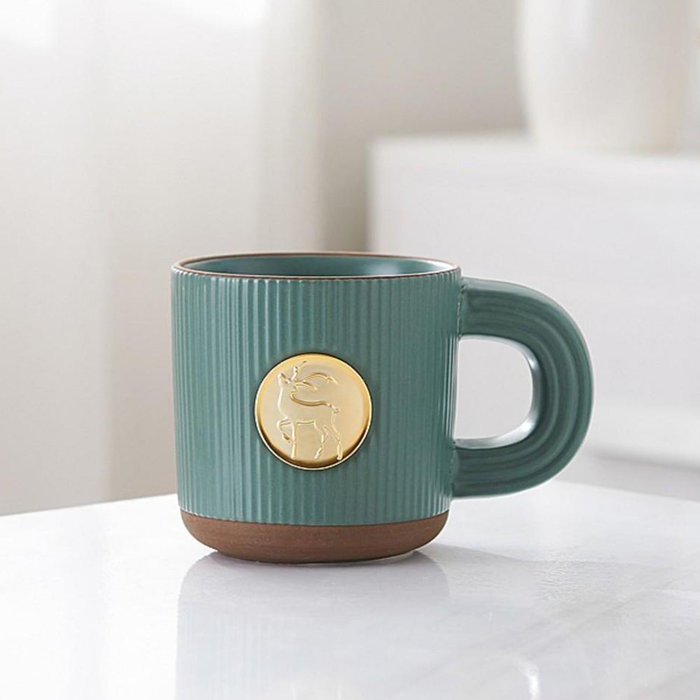 (Net) Creative Lines Ceramic Mug with Handle / 920980