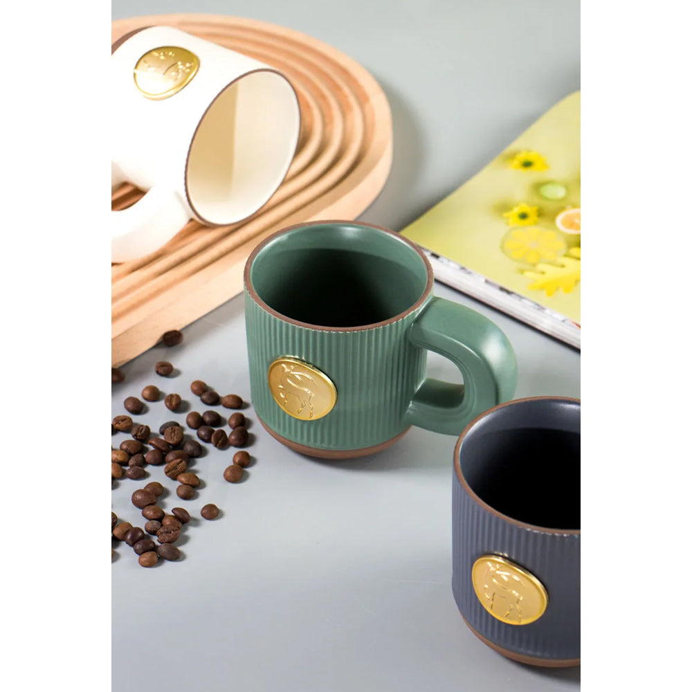 (Net) Creative Lines Ceramic Mug with Handle / 920980