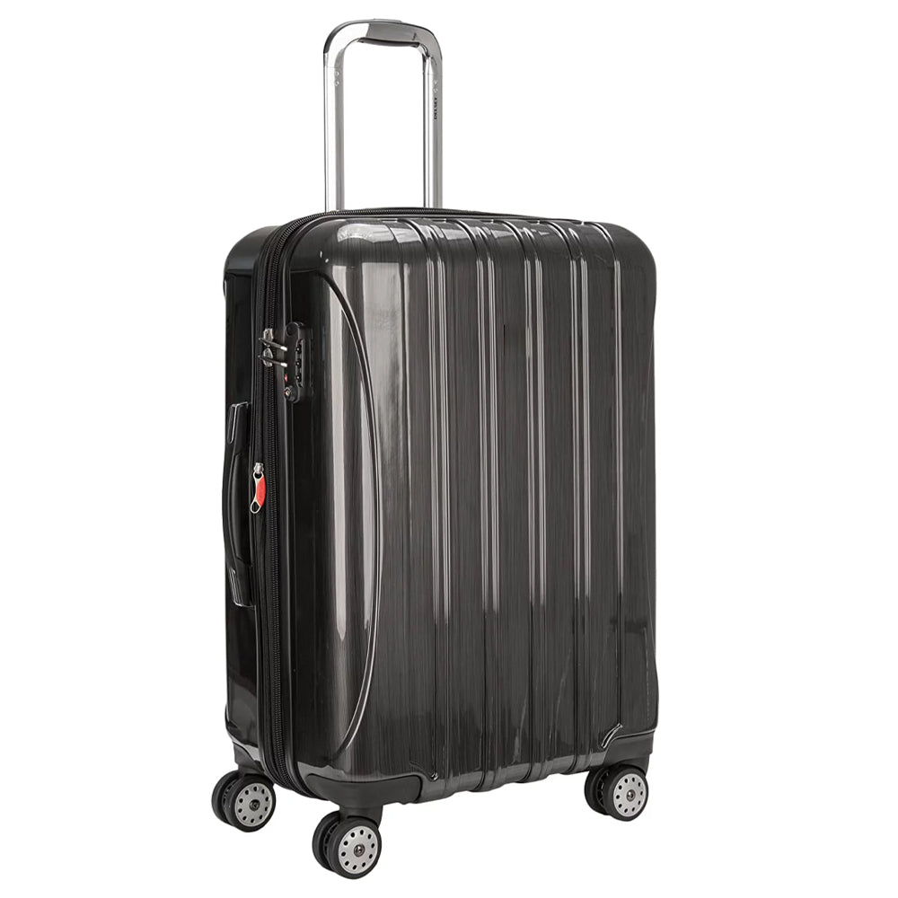 (NET) Innersect Suitcase Hard Plastic Black with lock 1 pc