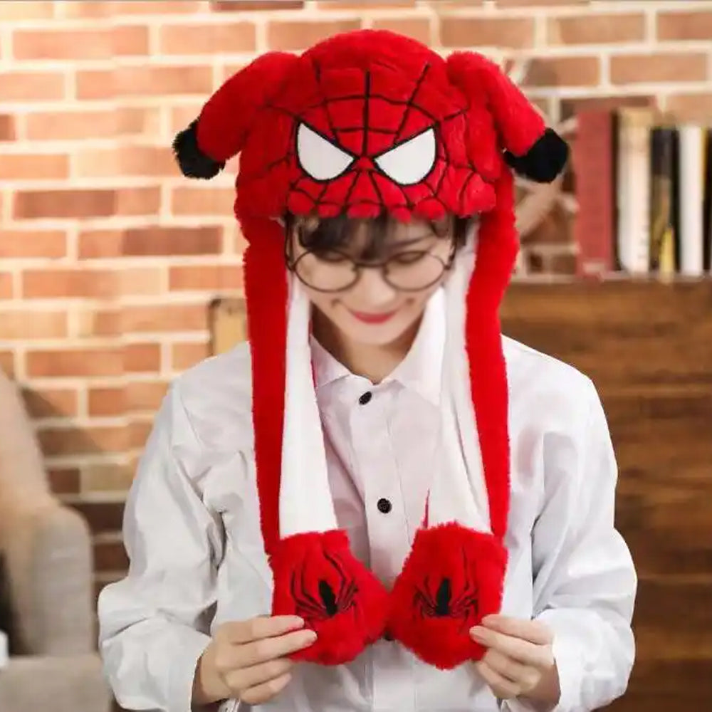 Spiderman Moving Ears Plush Hat - Perfect for Kids