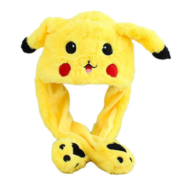 Pikachu Moving Ears Plush Hat - Ideal for Kids