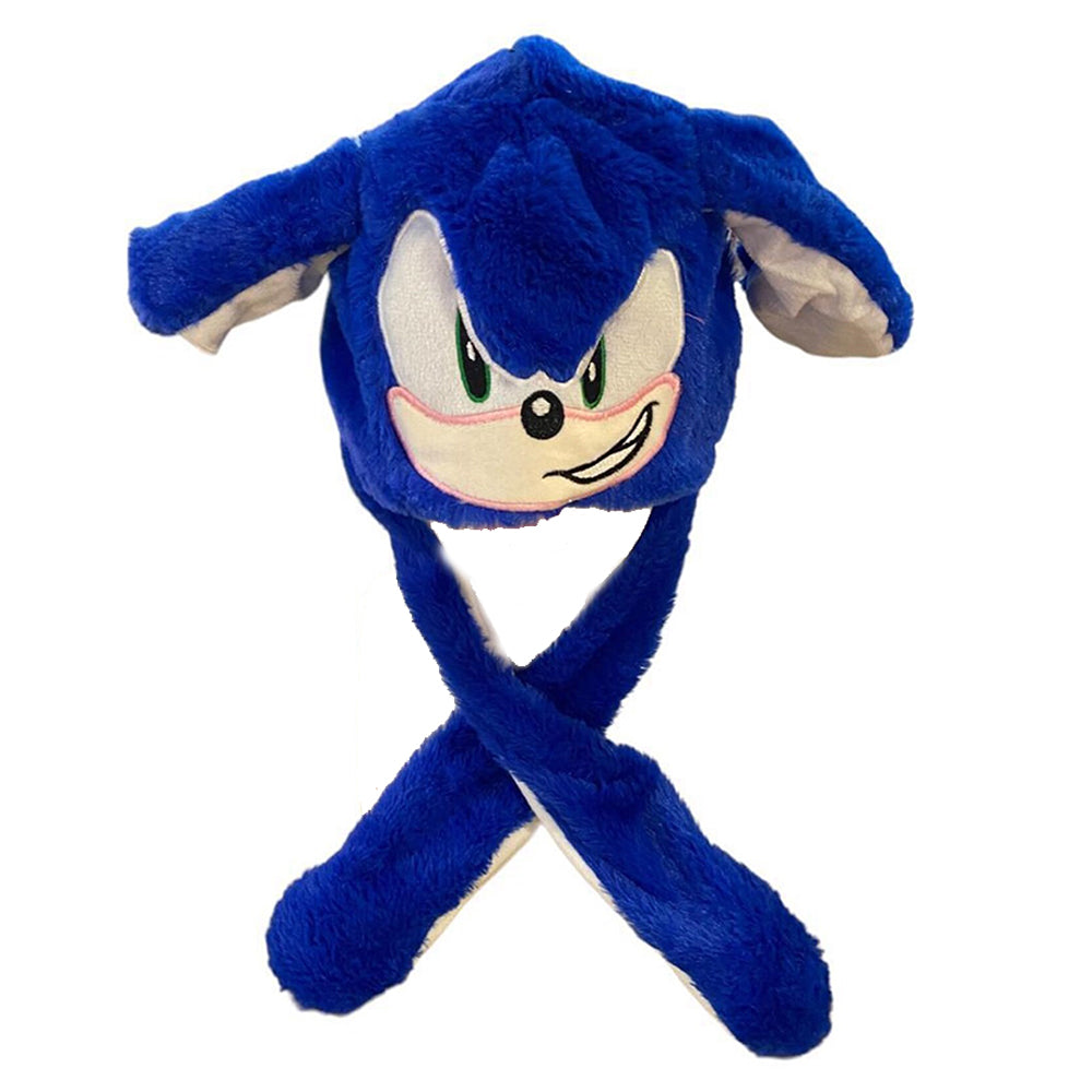 Sonic Blue Moving Ears Plush Hat - Fun for Kids