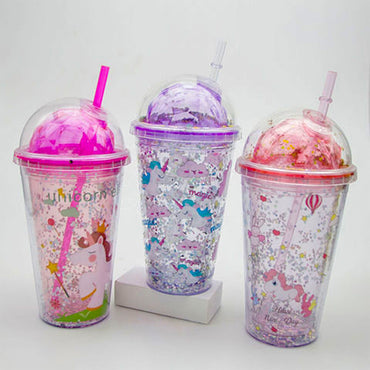 Plexi Unicorn Cup With Straw / KN-7