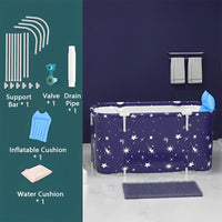 (net)Portable Bathtub Adult Non-Slip Portable Bathtub Foldable Soaking Bath Tub Barrel Adults Kids