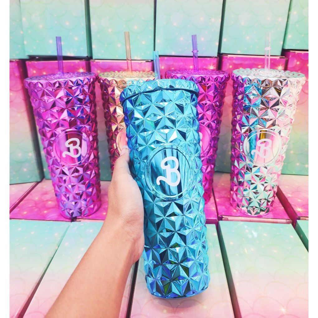 (NET) Tumbler Barbie Cup Water Cup with Straw 750 ML