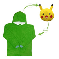 (NET) Kids Hoodie Blanket Sweatshirt Oversize Plush Soft Warm Coat Cute Pillow