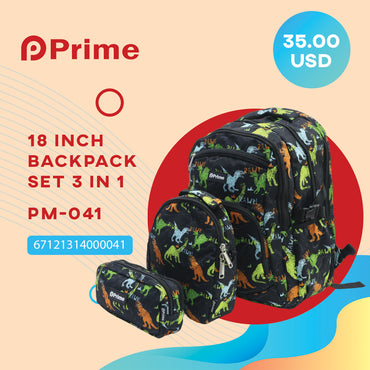 (NET) Prime Backpack Set Of 3 Pcs / PM-041