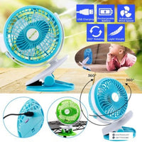 USB Mini Wind Power Handheld Clip Fan Portable Desk Table USB