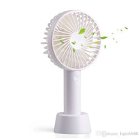 Mini Portable USB Hand Fan Built-in Rechargeable Battery Operated Summer Cooling Table Fan with Standing Holder