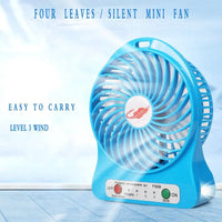 (Net) Rechargeable Mini Portable USB Cooling Fan / KQ320 / 6902