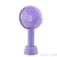 Mini Portable USB Hand Fan Built-in Rechargeable Battery Operated Summer Cooling Table Fan with Standing Holder
