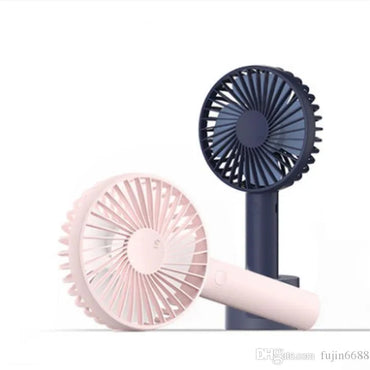 Mini Portable USB Hand Fan Built-in Rechargeable Battery Operated Summer Cooling Table Fan with Standing Holder