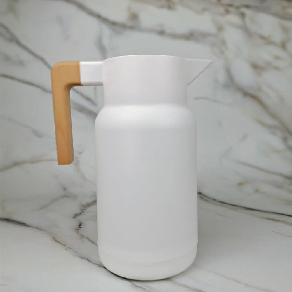 (Net) 1000ml Vacuum Jug Flask with Push Button Pourage