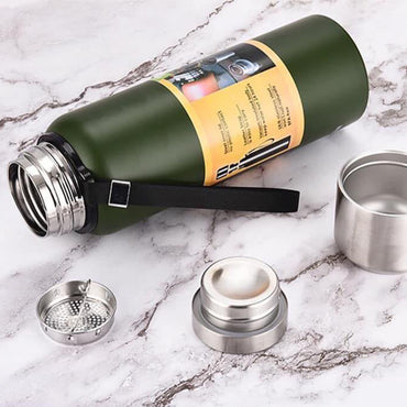 (Net) 1000ML  Stainless Steel Vacuum Bottle - Stay Refreshed Anytime, Anywhere / 561457