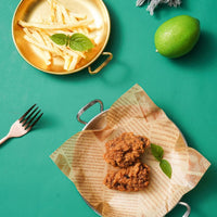 Supplies Korean Style Home Tableware Pan Dishes Snack Tray Dessert Plate (15x15x2cm) GOLD