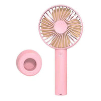 Mini Portable USB Hand Fan Built-in Rechargeable Battery Operated Summer Cooling Table Fan with Standing Holder