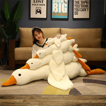 Nice Goose Stuffed Animal Pillow Toy, Cute Giant White Goose Stuffed Animal Duck Plush Pillow,Super Soft Hugging Pillow - 130CM / LARGE