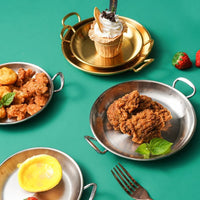 (net) Supplies Korean Style Home Tableware Pan Dishes Snack Tray Dessert Plate 14x14x2cm