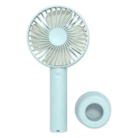 Mini Portable USB Hand Fan Built-in Rechargeable Battery Operated Summer Cooling Table Fan with Standing Holder