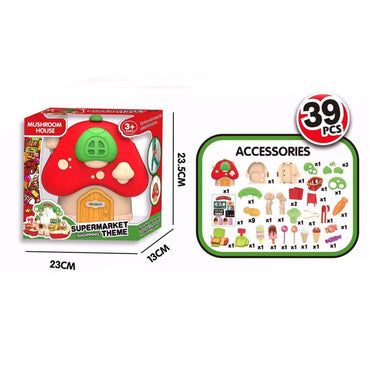 Kids Supermarket Toys Children Mushroom House Shopping Play