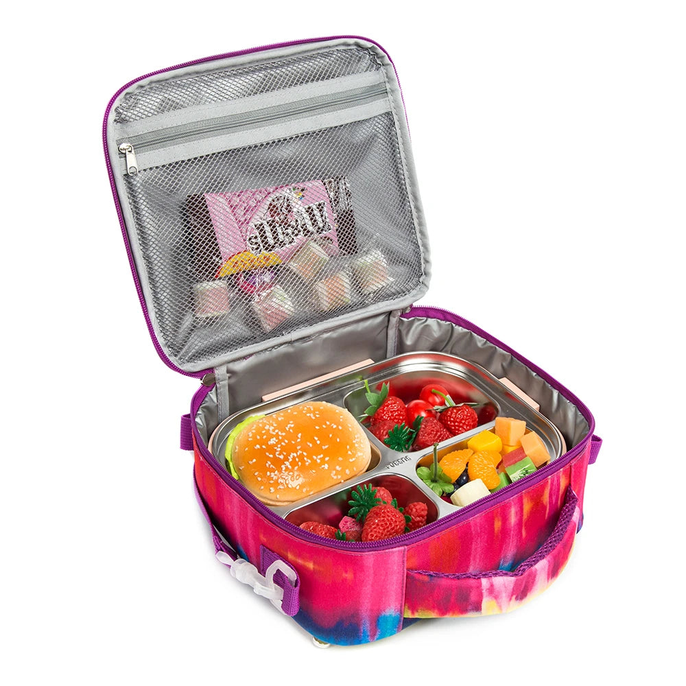 (NET) Butterfly Press Bubbles Design Lunch Bags for Girls Food Bags Lunch Box Bag High Capacity Shoulder Lancheira Escolar Infantil / 10902