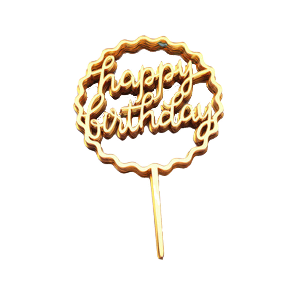 Gold Cake Topper Acrylic 1 pc