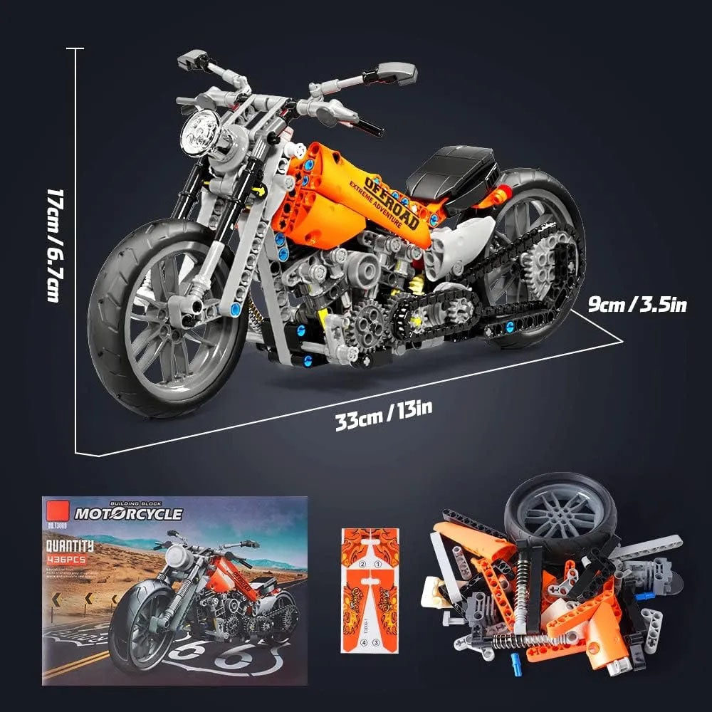 Racing motorcycle model building stones techinical creative building kit gift for adults collectors children building sets