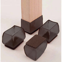 (net) Square Chair Table Leg Cover Black Set Of 4 pcs