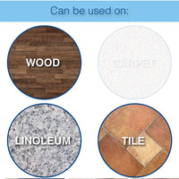 (net) Round Table Foot Pad Black Set Of 8 pcs