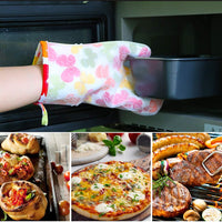 Silicone Bow Pattern Hot Heat Resistance Insulation Oven Glove