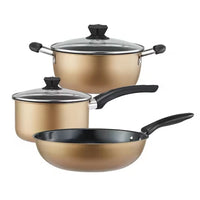 ( NET ) Cookset Induction Bottom Non-Stick Coated Cookware Set 3 pcs