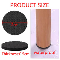 (net) Round Table Foot Pad Black Set Of 30 pcs