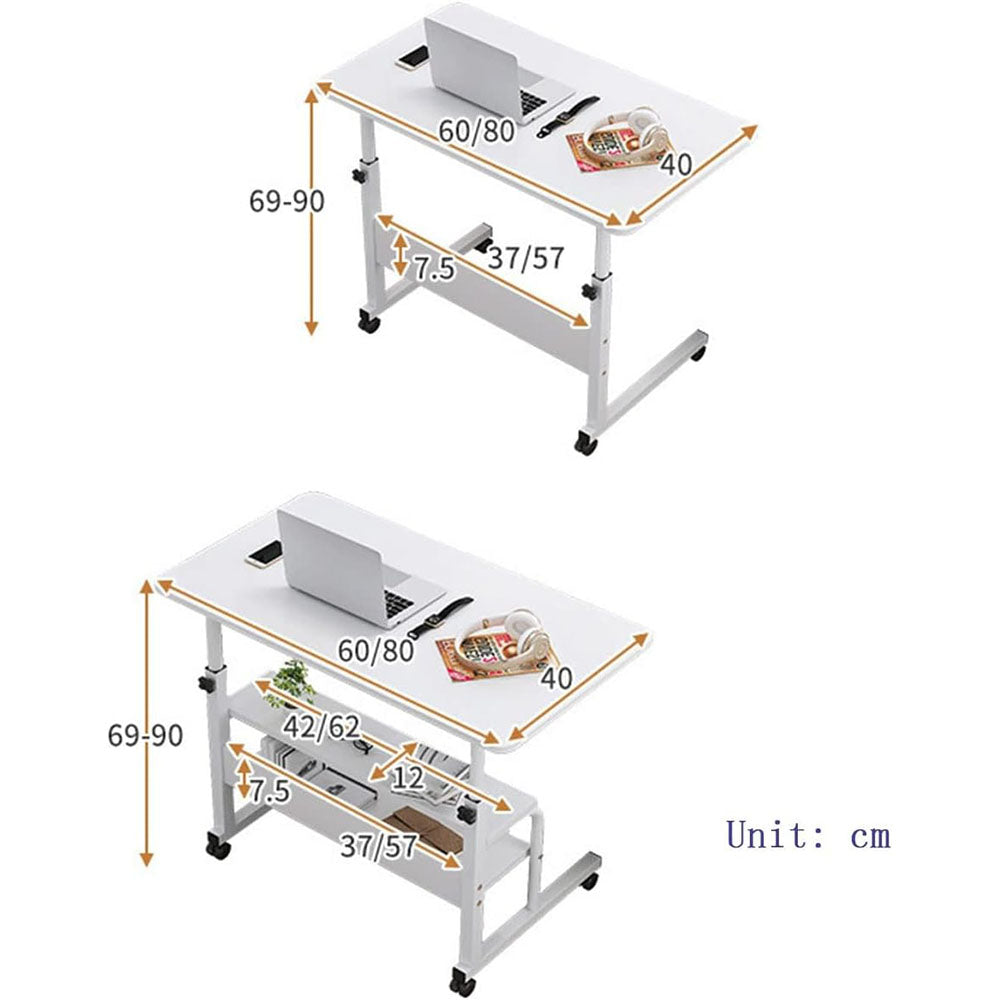 (Net) Overbed Table Laptop Computer Desk Standing Height Adjustable Study Table