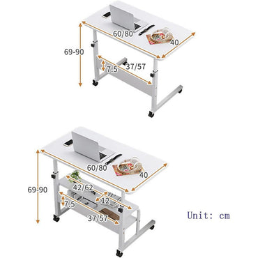 (Net) Overbed Table Laptop Computer Desk Standing Height Adjustable Study Table