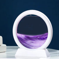 Quace Sand Art Liquid Motion Moving Sand Art Picture 3D Deep Sea Sandscape Flowing Sand Frame Painting 3D Color Quicksand Home Office Desk Decor Small Size