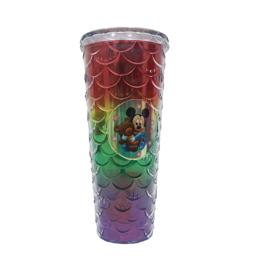 (NET) Tumbler Minnie Mousse Cup Water Cup With Straw 750 ML