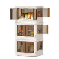 (NET) 3 Tier Stackable Storage Box with Wheels